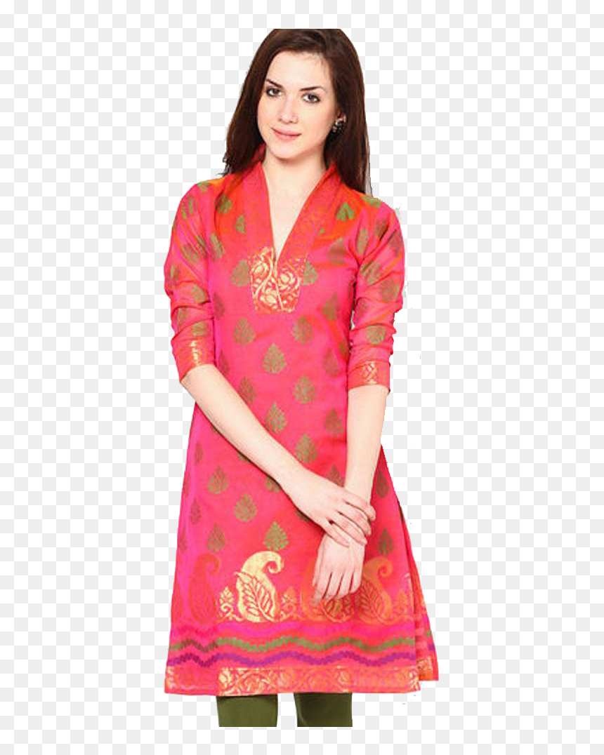 Chanderi Kurti Png Pics - Formal Wear, Transparent Png - kurti png