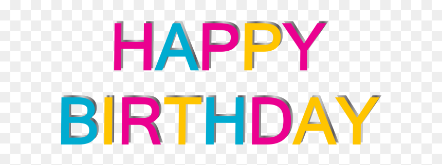 Happy Birthday Text Png Image Free Download Searchpng - Graphic Design, Transparent Png - happy birthday wishes png