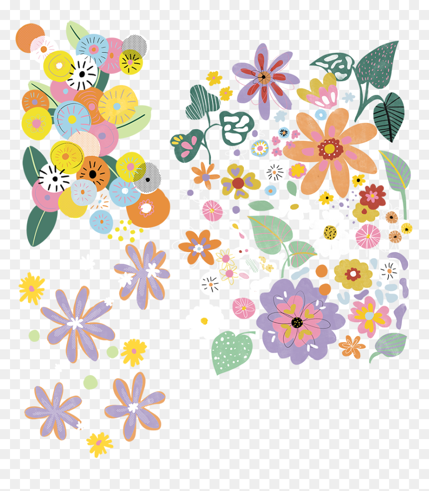 Alja Horvat Flower Shapes, HD Png Download - colourful floral design png