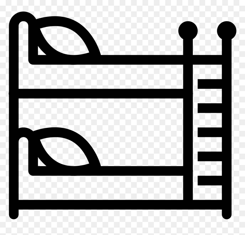 Bedroom Clipart Bunk Bed - Bunk Bed Clip Art, HD Png Download - cot png