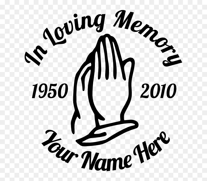 In Loving Memory Praying Hands Sticker, HD Png Download - namaste hands clipart png