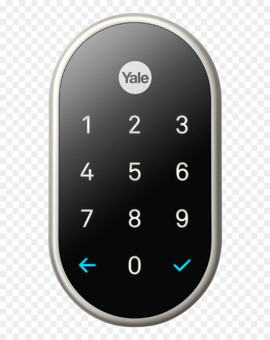 Nest X Yale Lock Satin Nickel With Nest Connect, HD Png Download - google home png
