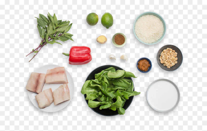 Coconut Fish Curry With Baby Bok Choy & Jasmine Rice - Superfood, HD Png Download - curry leaves png