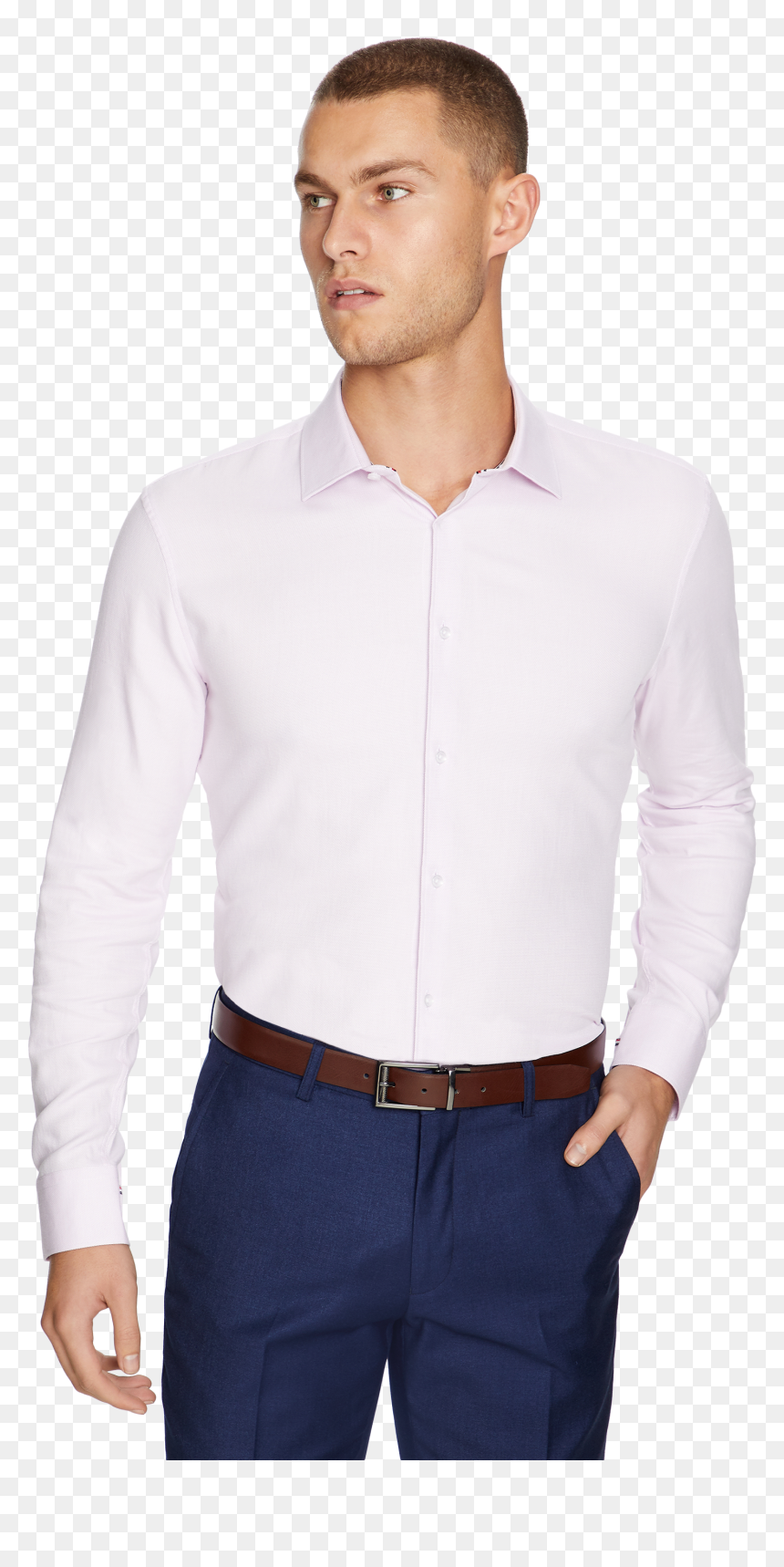Aramac Slim Dress Shirt - Man, HD Png Download - formal shirt png