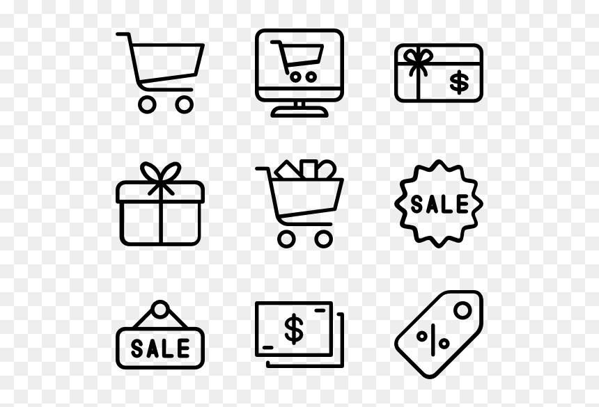 Stationery Icons Png, Transparent Png - e commerce png