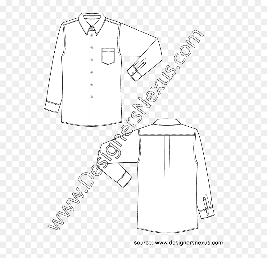 Classic Dress V Fashion - Illustration, HD Png Download - formal shirt png