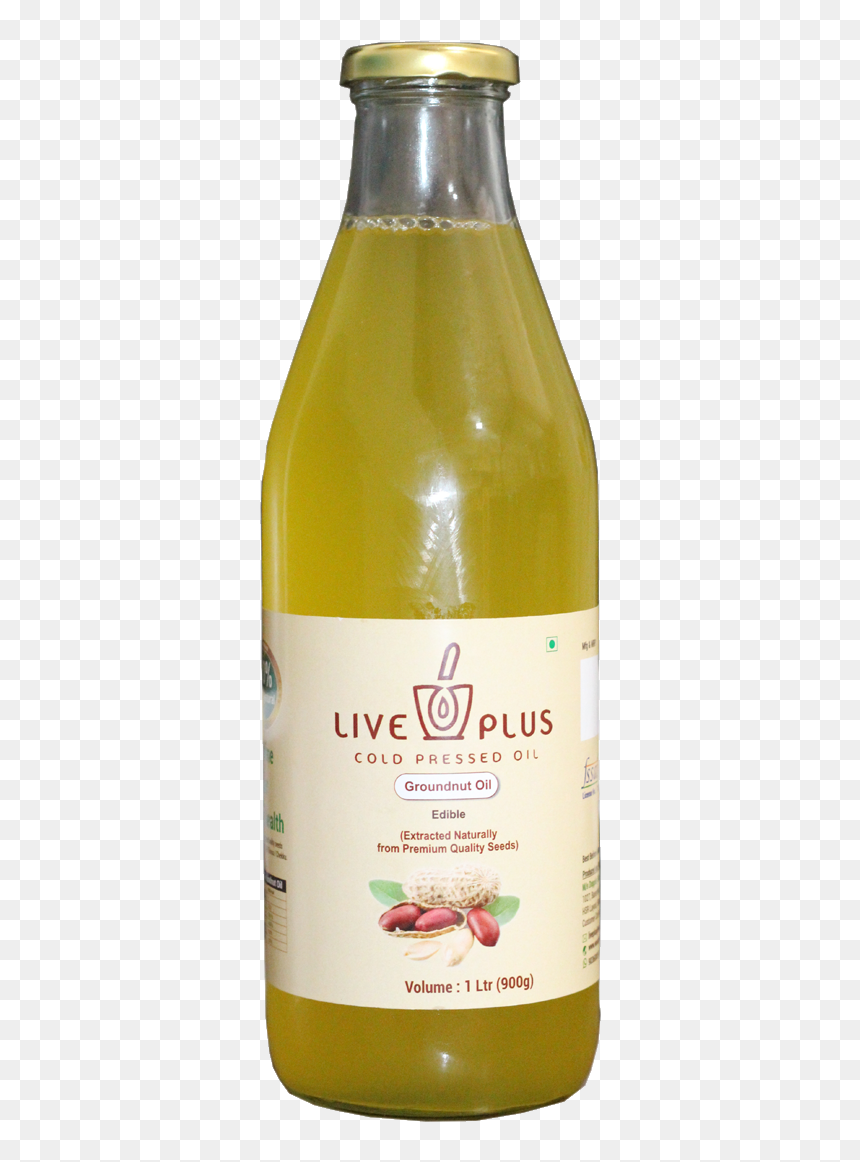 Cold Pressed Groundnut Oil - Glass Bottle, HD Png Download - groundnut png