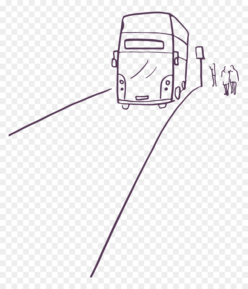Sketch, HD Png Download - travel bus png