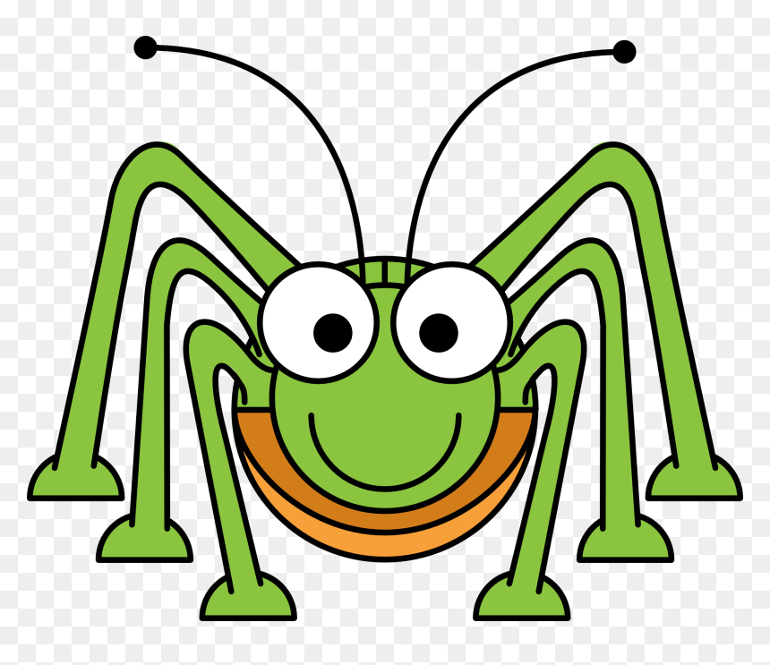 Cartoon Clip Art Bugs, HD Png Download - cricket clipart png