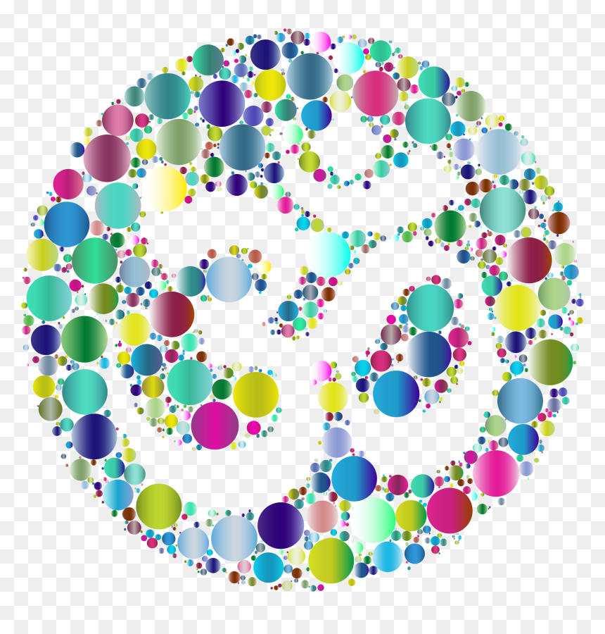 This Free Icons Png Design Of Prismatic Om Symbol Negative - Circle, Transparent Png - om png images