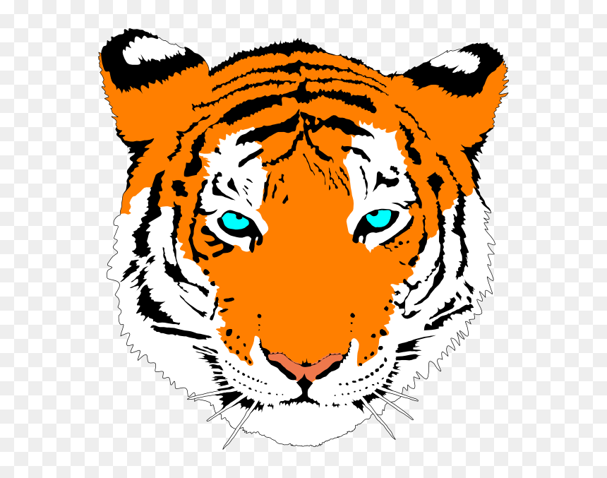 Bengal Tiger Clip Art At Clker - Cartoon White Tiger Face, HD Png Download - tiger png hd