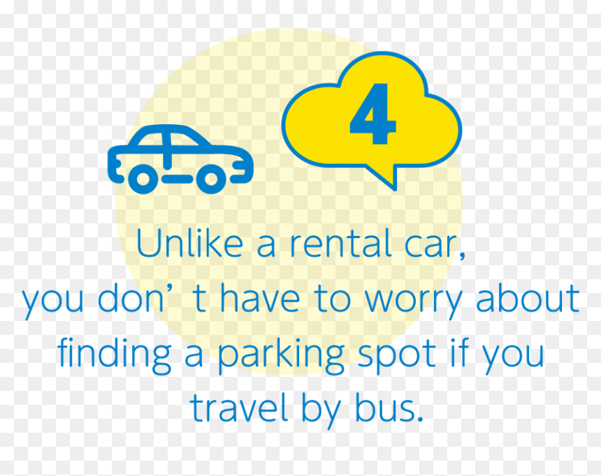 Unlike A Rental Car, You Don’t Have To Worry About - Graphic Design, HD Png Download - travel bus png