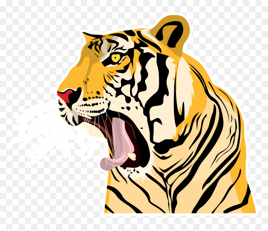 Clipart Tiger Roaring - Roaring Tiger Image Hd Png, Transparent Png - tiger png hd