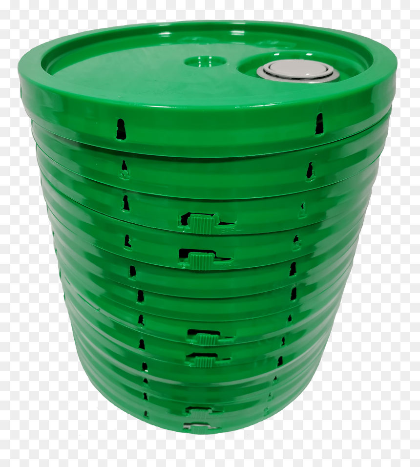 Green Plastic Lid With Gasket, Tear Tab And Rieke Spout - Plastic, HD Png Download - plastic bucket png