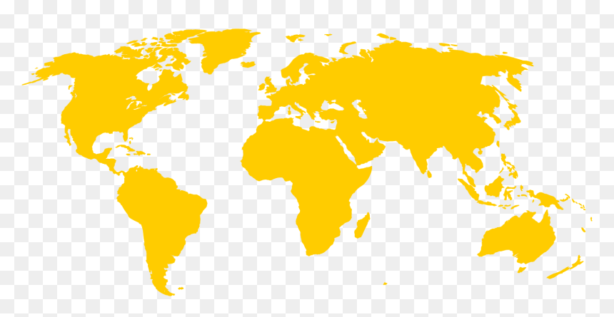 Dhl World Map , Png Download - Mexico In World Map Png, Transparent Png - world map.png