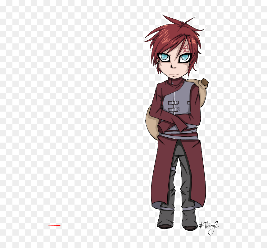 Gaara Chibi - Cartoon, HD Png Download - gaara png