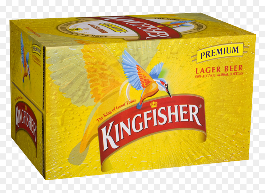 Kingfisher Lager 24 Case - Kingfisher Beer Box Png, Transparent Png - kingfisher png