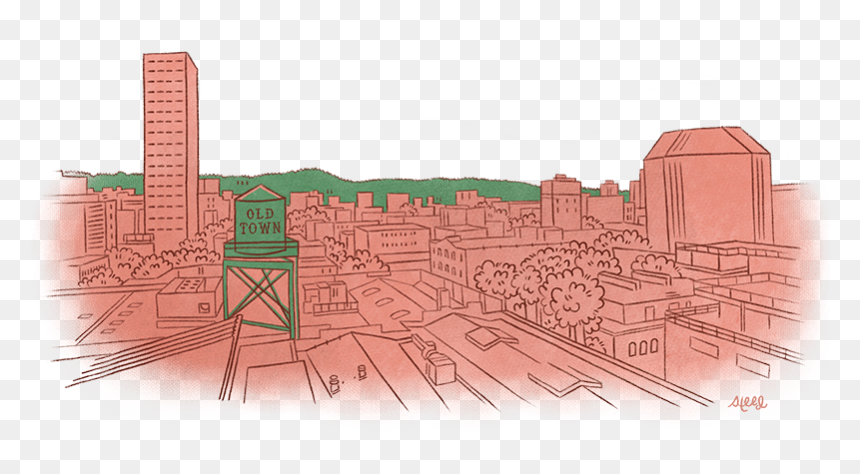 Old Town Chinatown Portland Downtown Neighborhood - Illustration, HD Png Download - neighborhood png