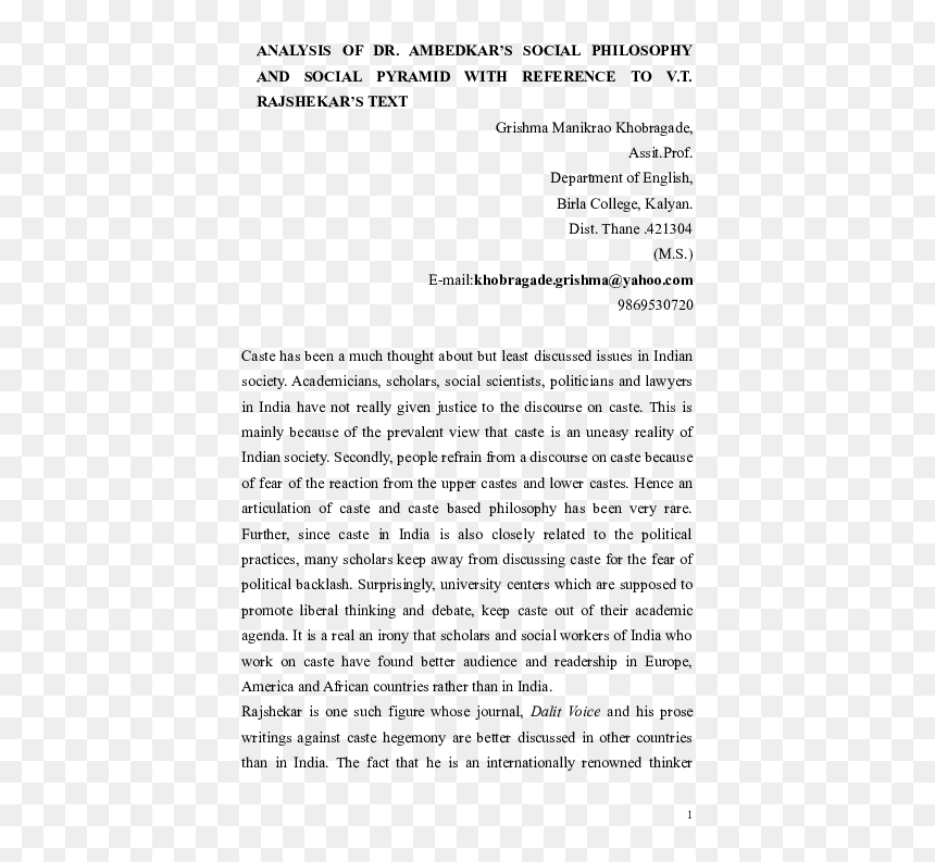 Document, HD Png Download - babasaheb ambedkar png
