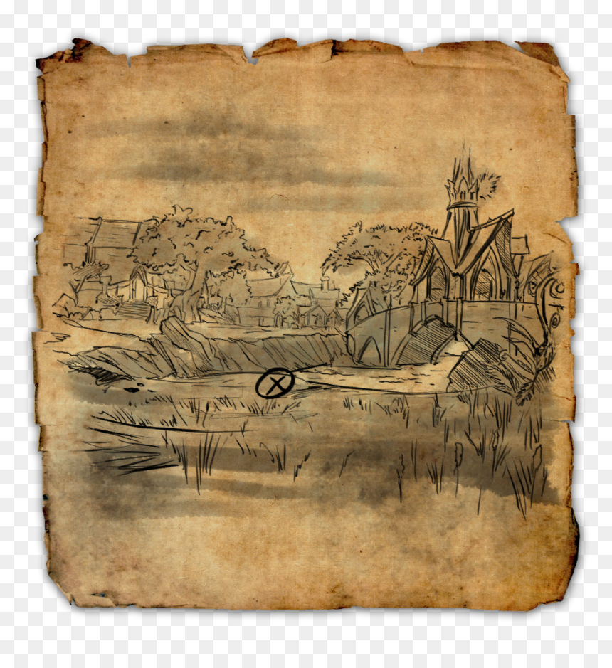 Malabal Tor Ce Treasure Map - Eso Treasure Map, HD Png Download - treasure map png