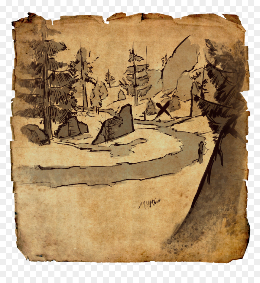 Eastmarch Treasure Map V - Elder Scrolls Treasure Map, HD Png Download - treasure map png