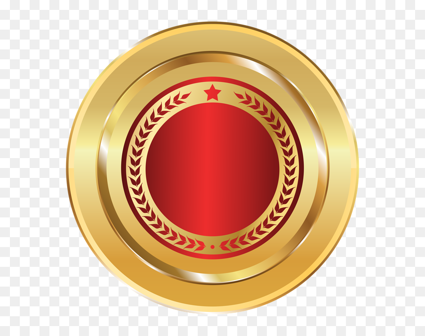 Gold Red Seal Badge Png Transparent Clip Art Image - Cisco Ccie, Png Download - gold seal png