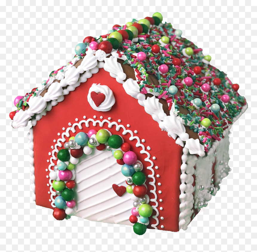 Transparent Real Gingerbread House , Png Download - Sprinkled Gingerbread House, Png Download - gingerbread house png