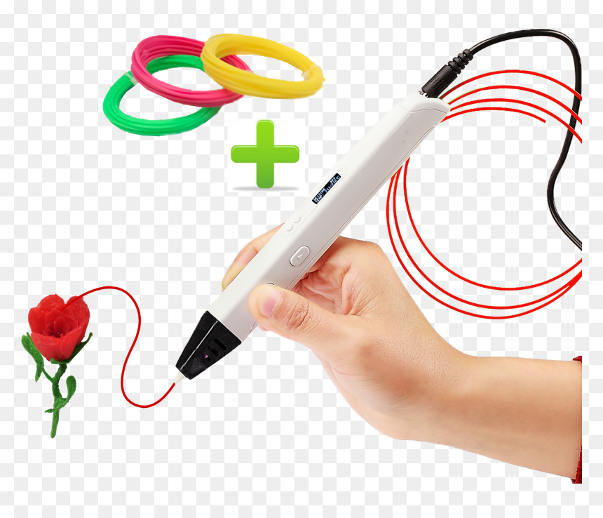 3d Printing Pen Doodle Printer Pen With Led / Oled - 3d Printing Pen, HD Png Download - 3d printer png