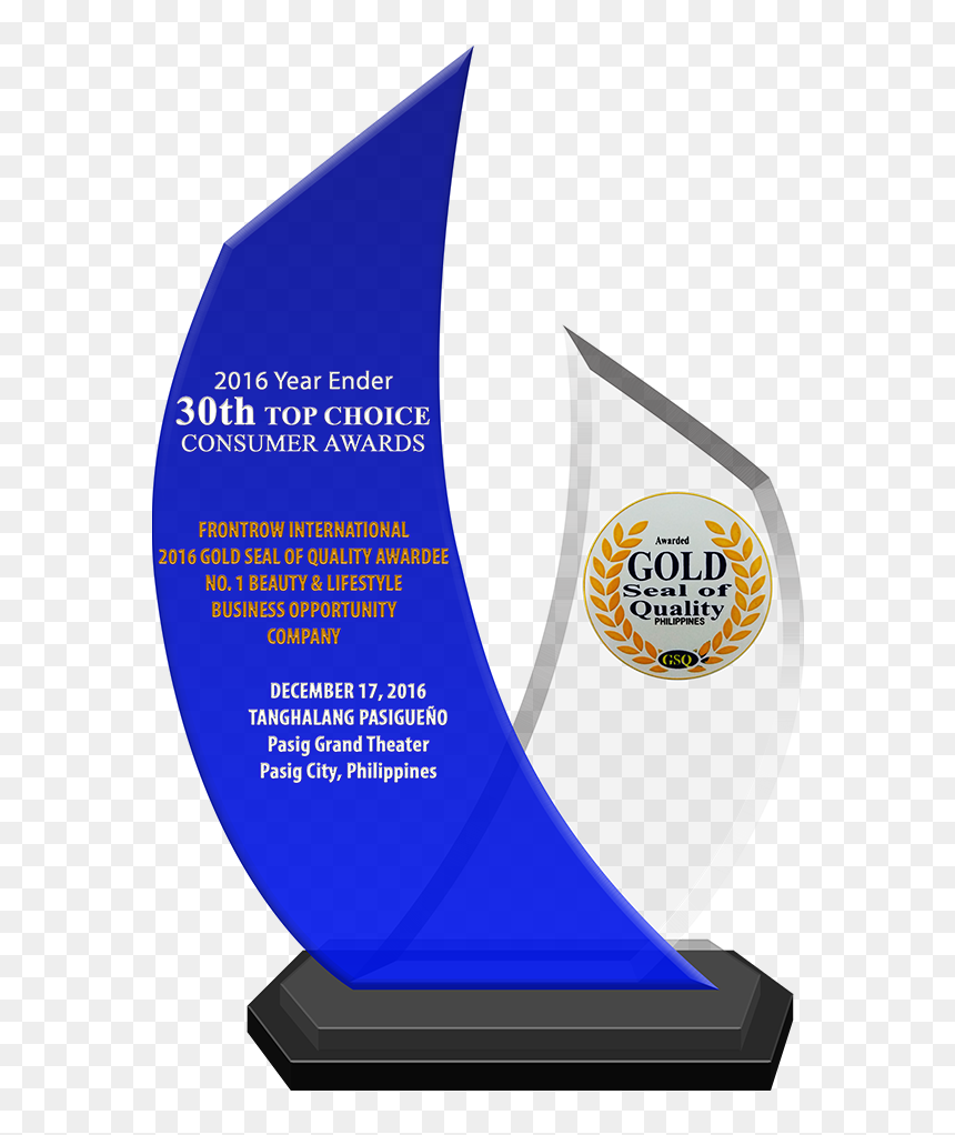 2016 Year Ender 30th Top Choice Consumer Awards Frontrow - Frontrow Luxxe Protect Award, HD Png Download - gold seal png