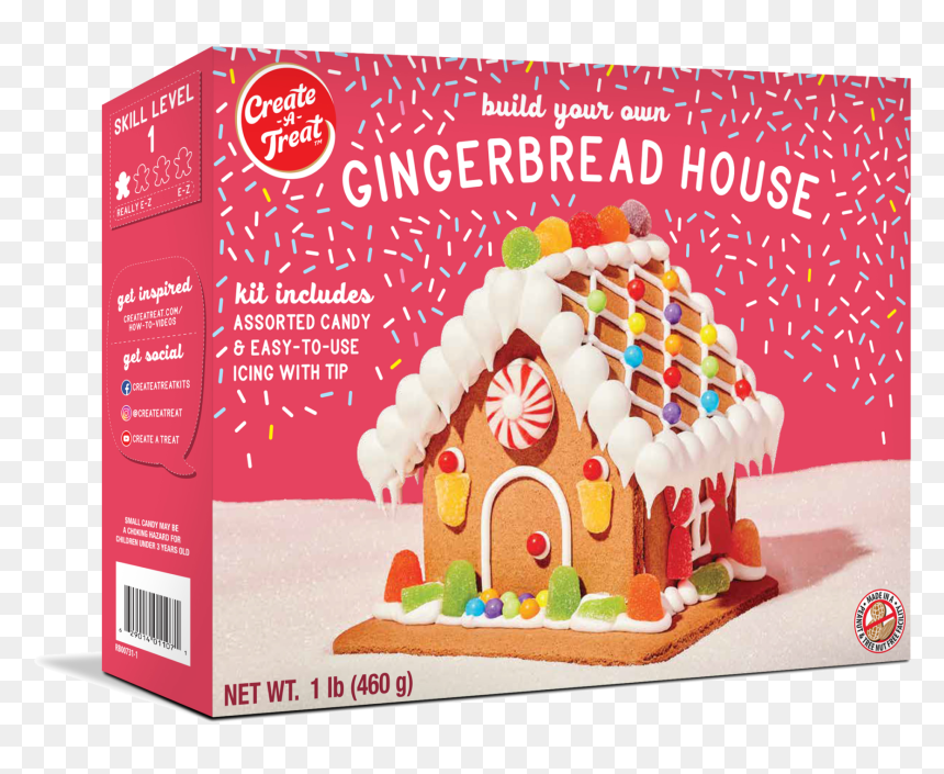 Create A Treat Large Gingerbread House Kit, HD Png Download - gingerbread house png