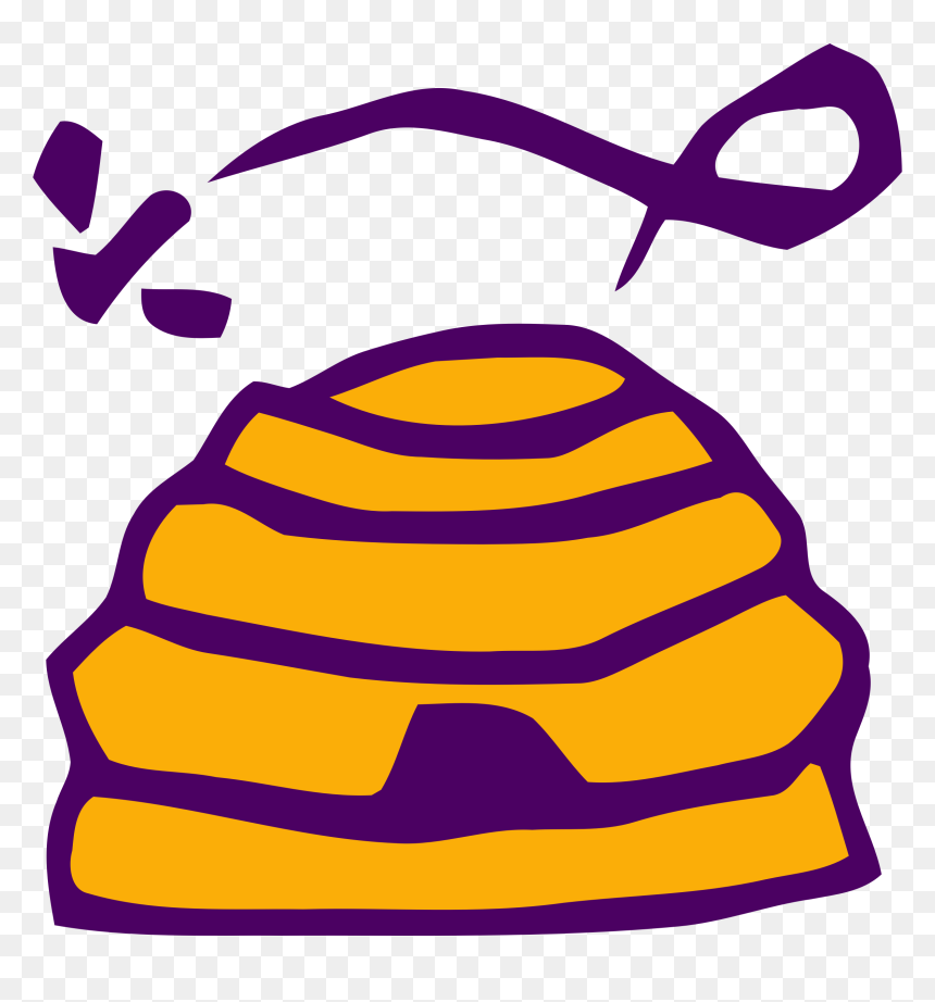 Beehive Vectorized Clip Arts - Clip Art, HD Png Download - bee hive png
