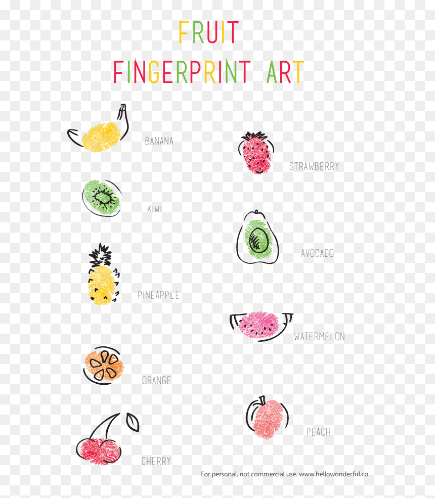 Fingerprint Fruit Art, HD Png Download - thumbprint png