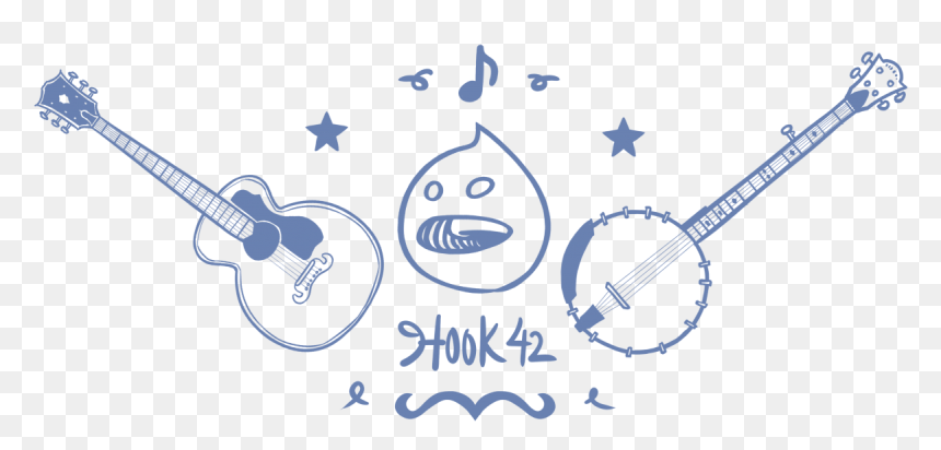 Hook 42 Drop In Between A Banjo And Guitar Doodle, HD Png Download - banjo png