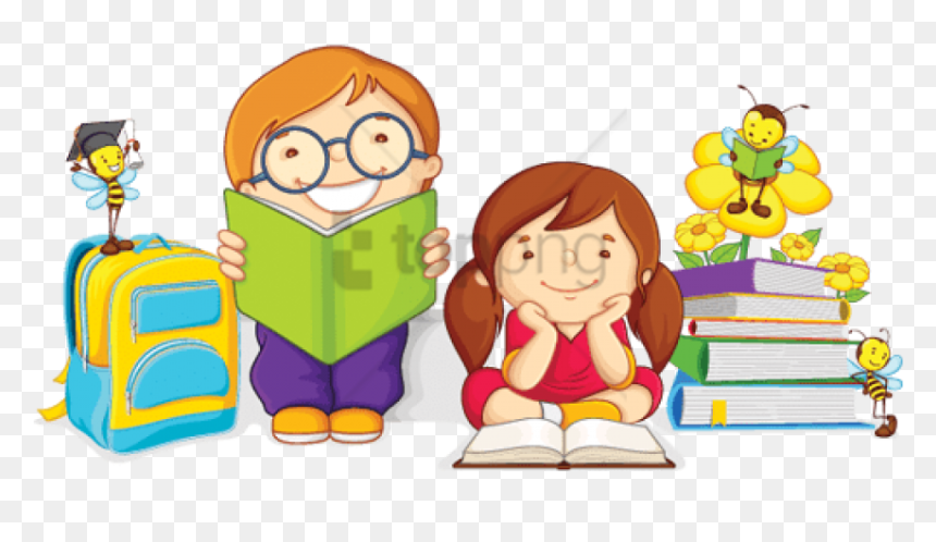 Free Png Children Reading Png Png Image With Transparent - Kids Studying Clipart, Png Download - reading png