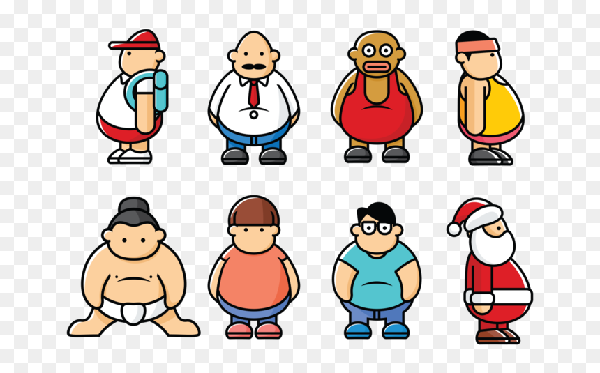 Fat Guys Vector - Fat Guy Vector, HD Png Download - fat png
