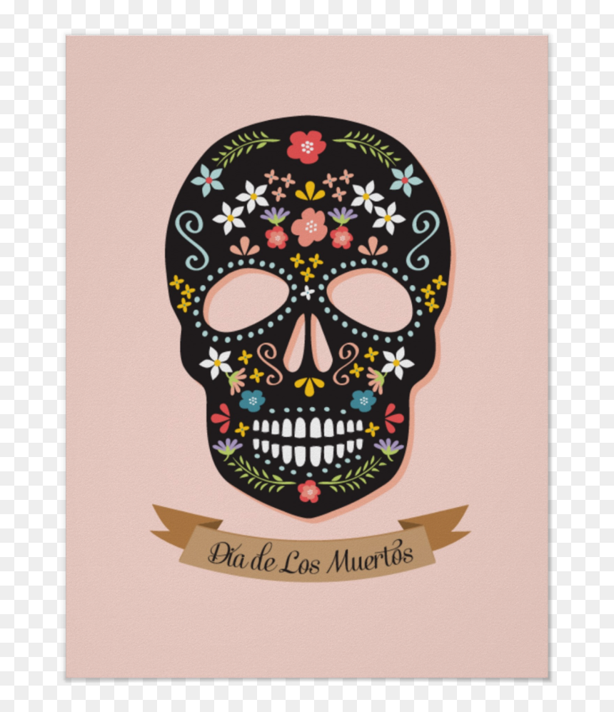 Sugar-skull - Sugar Skull Tshirts Logo, HD Png Download - dia de los muertos png