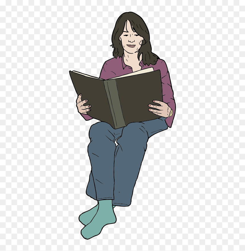 Michelle Kempner Reading Svg Clip Arts - Woman Reading Clip Art, HD Png Download - reading png
