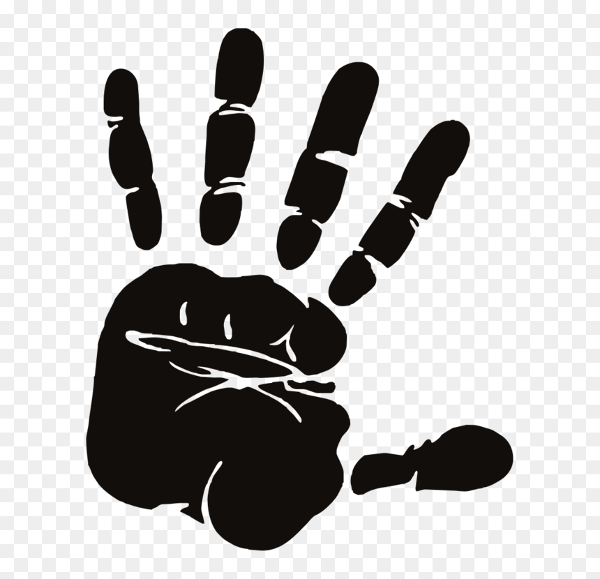 Photography - Hand Palm Silhouette, HD Png Download - thumbprint png