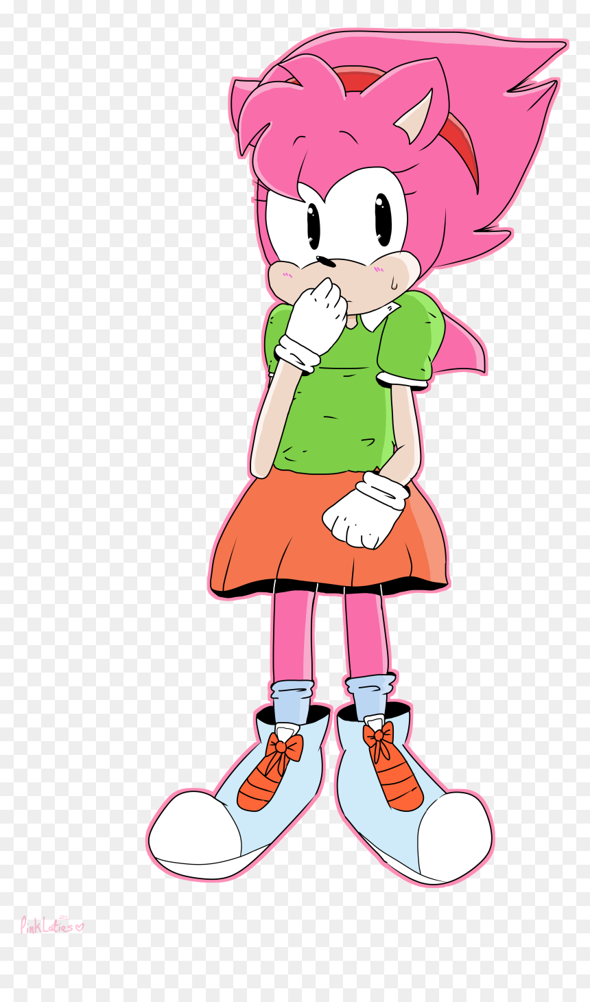 Classic Amy Rose - Cartoon, HD Png Download - amy rose png