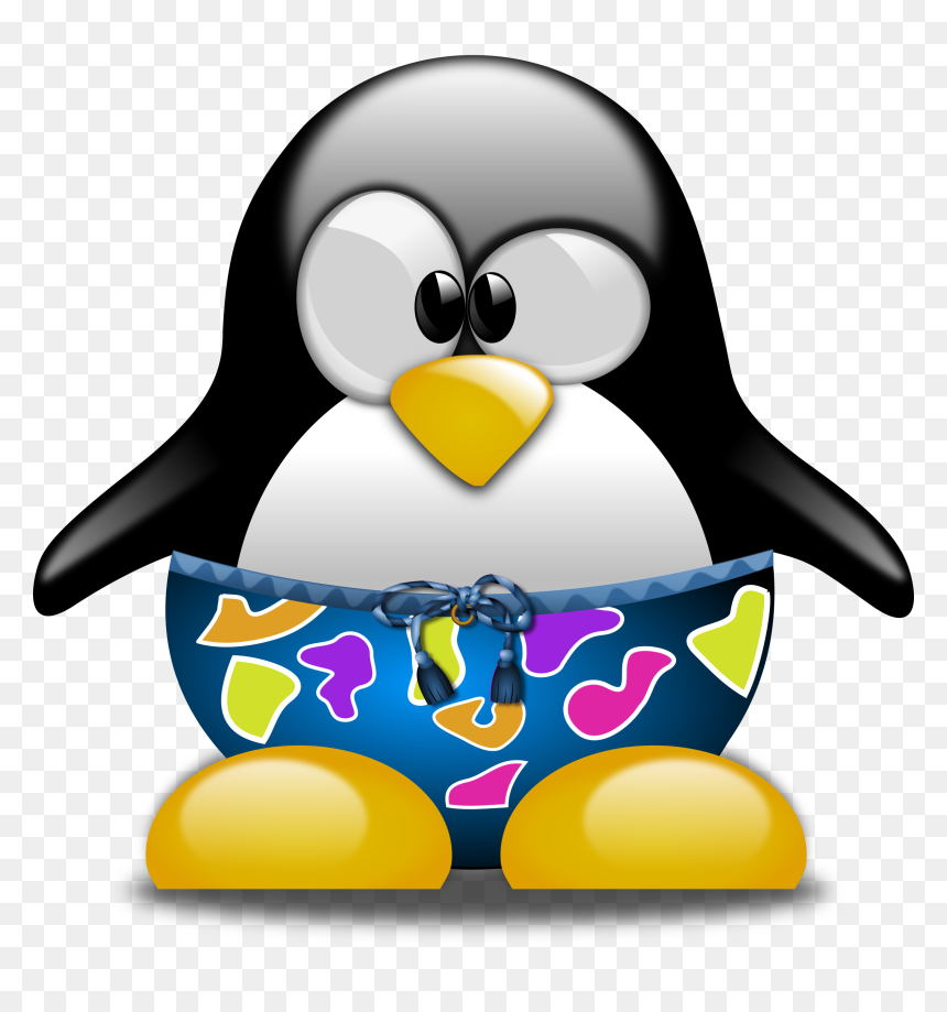 Tux With Swimming Trunks Clip Arts - Penguin Swimming Clip Art, HD Png Download - trunks png