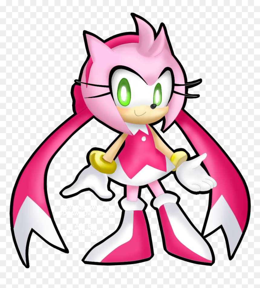 Blueblur1207 21 3 Skyline Amy 3d Test By Masterhands-paper - Sonic Skyline Sonic And Amy, HD Png Download - amy rose png