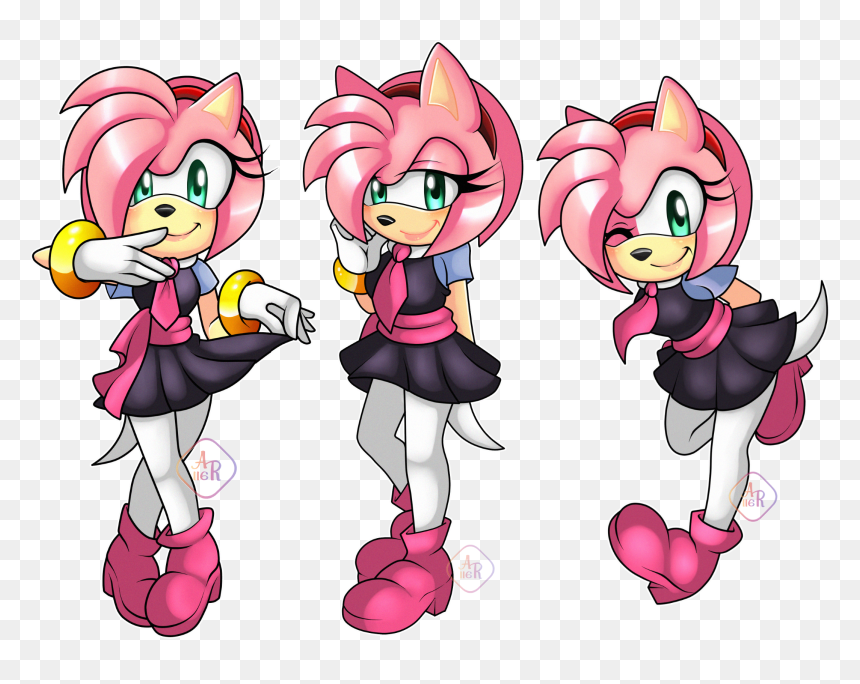 Ler Ar Cartoon Clip Art Fictional Character - Sonic The Hedgehog X Amy, HD Png Download - amy rose png
