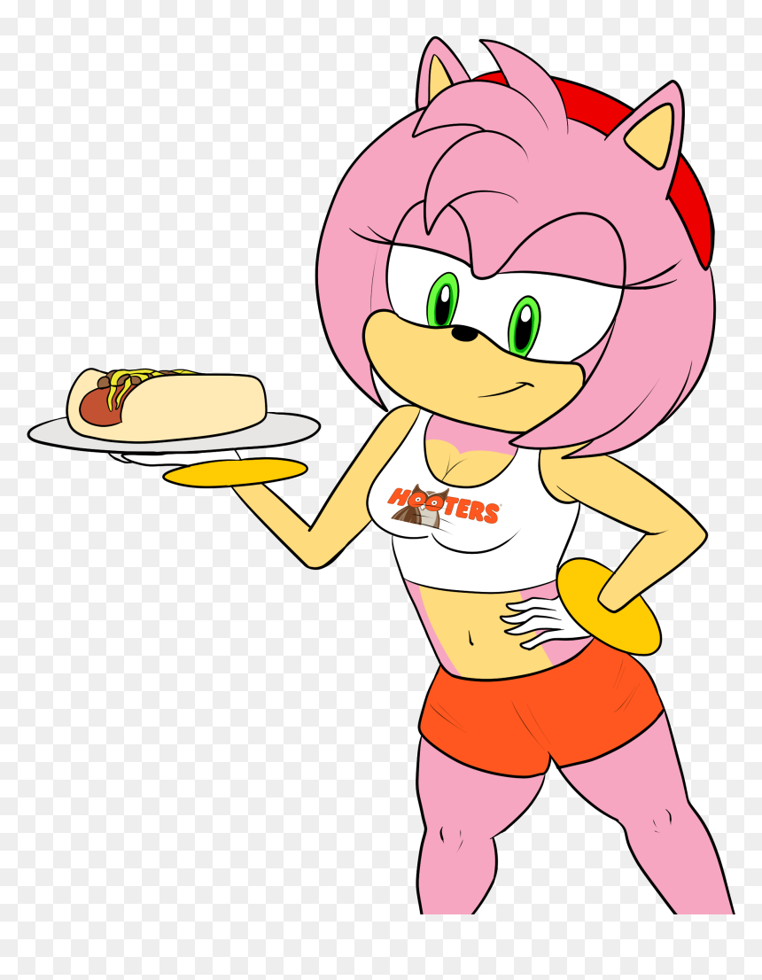 Hooters Sonic Forces Sonic The Hedgehog - Cartoon, HD Png Download - amy rose png