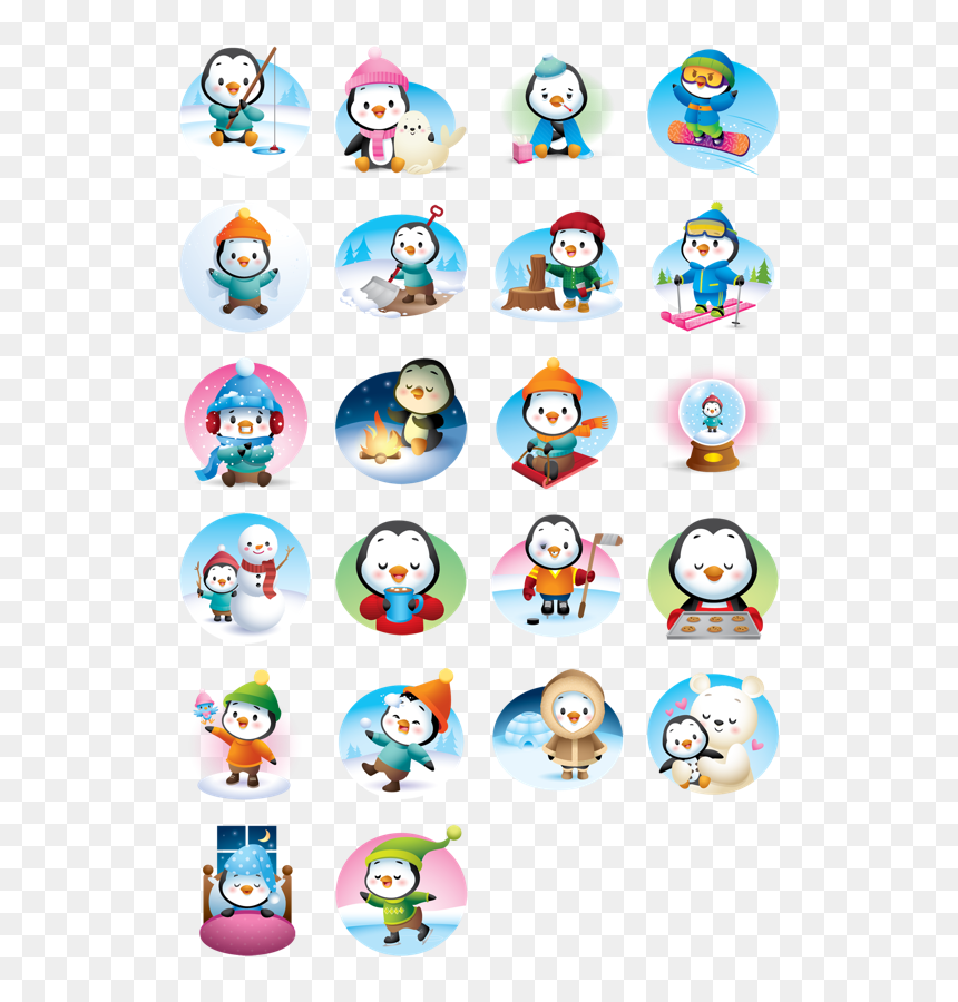 Waddles Winter Facebook Stickers, HD Png Download - wet emoji png