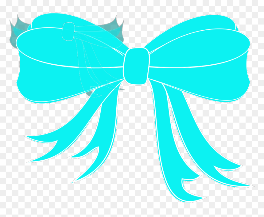 Turquoise Bow Ribbon Svg Clip Arts - Imagenes De Moño Negro, HD Png Download - minecraft bow png