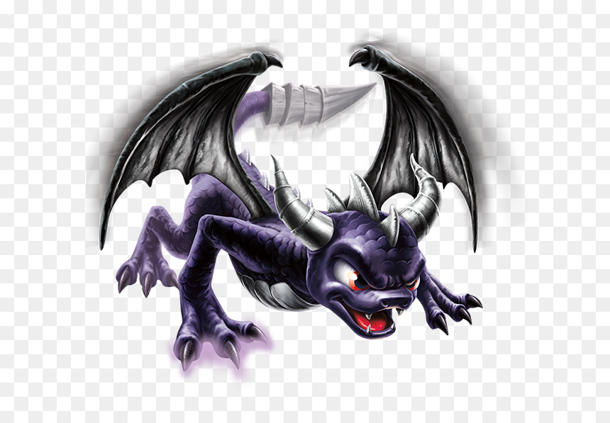 Giants Drawing Dragon - Dark Spyro Skylanders Academy, HD Png Download - spyro png