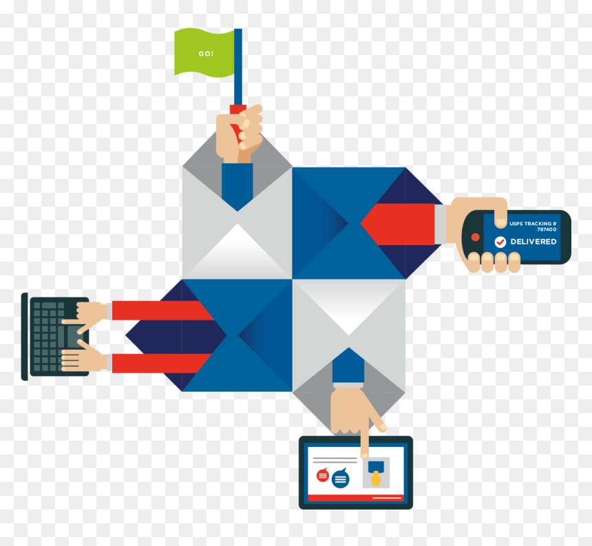 Hands Coming Out Of Envelopes - Graphic Design, HD Png Download - usps logo png