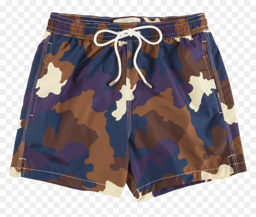 Multi Camo Printed Swim Trunks"
 Title="multi Camo - Board Short, HD Png Download - trunks png