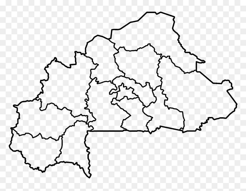 Burkina Faso Region Map, HD Png Download - blank flag png