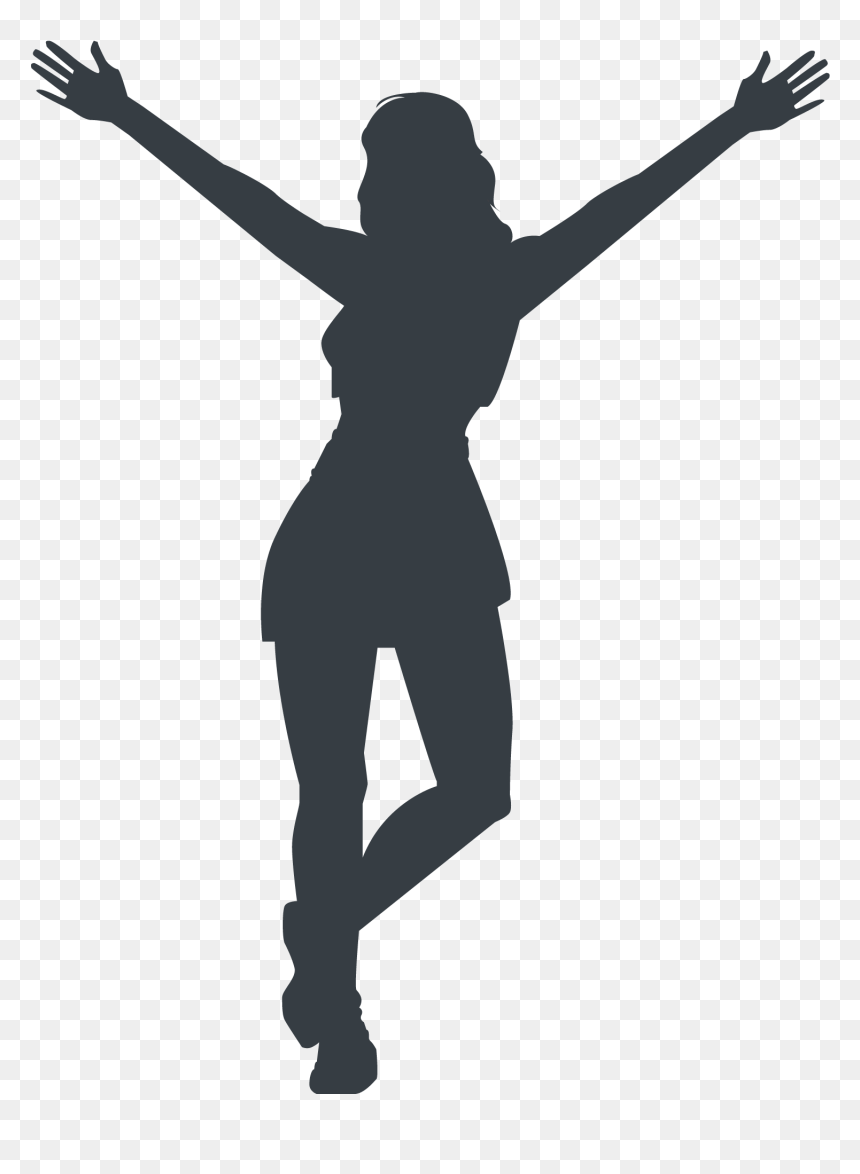 Transparent Background Cheerleader Clipart , Png Download - Silhouette, Png Download - athlete png